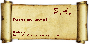 Pattyán Antal névjegykártya