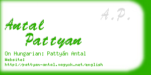 antal pattyan business card